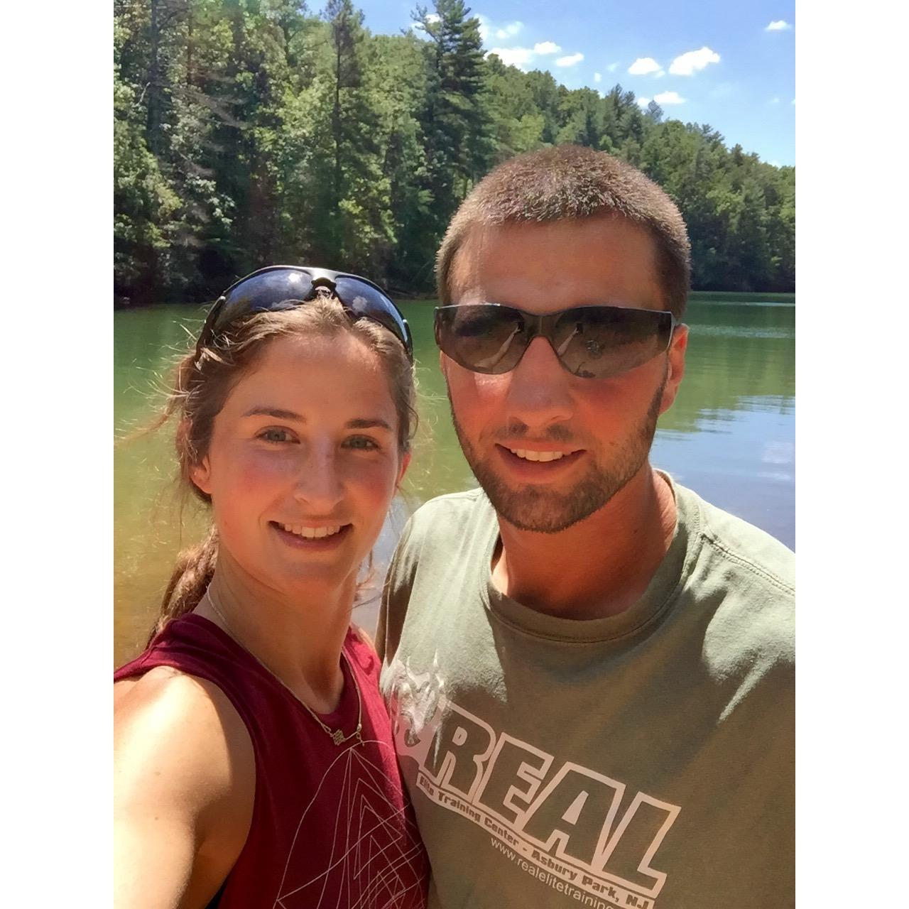 09/2016.  Biking around Philpott Lake in southern VA.