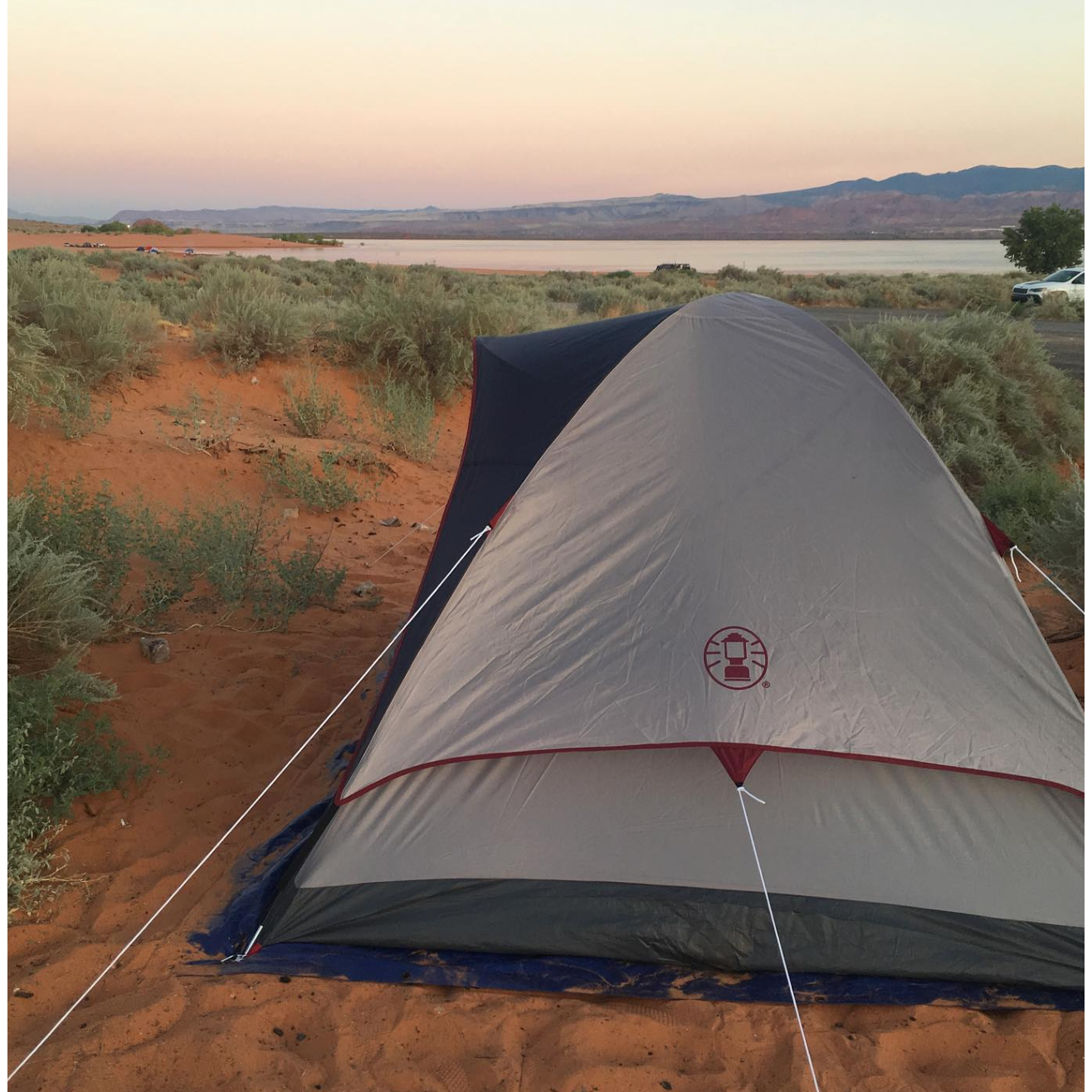 Camping at Sand Hollow State Park (on the edge of Zion) on the road to LA.