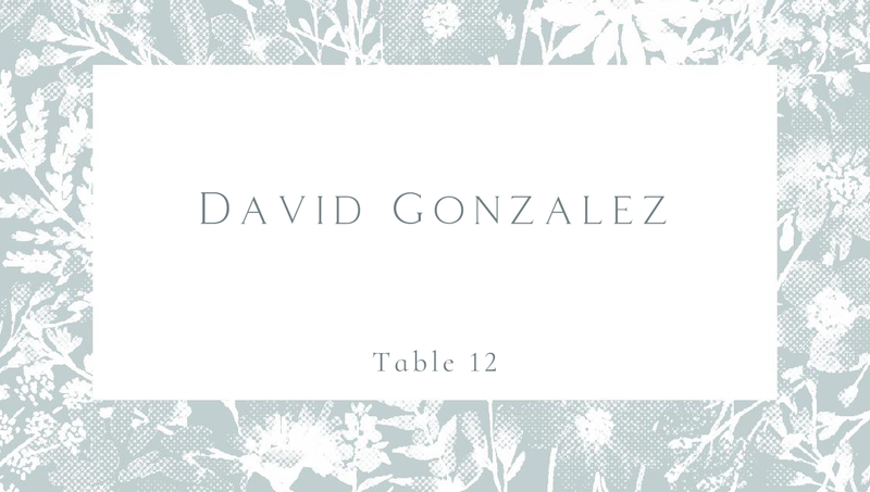 Wildbloom | Steel Gray | Zola Wedding Place Cards