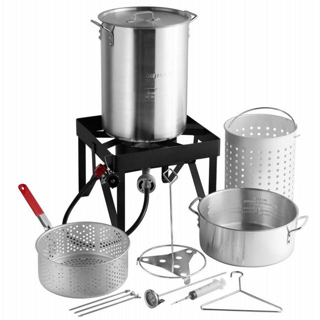 Backyard Pro 30 Qt. Deluxe Aluminum Steamer/Fryer Kit - 55,000 BTU
