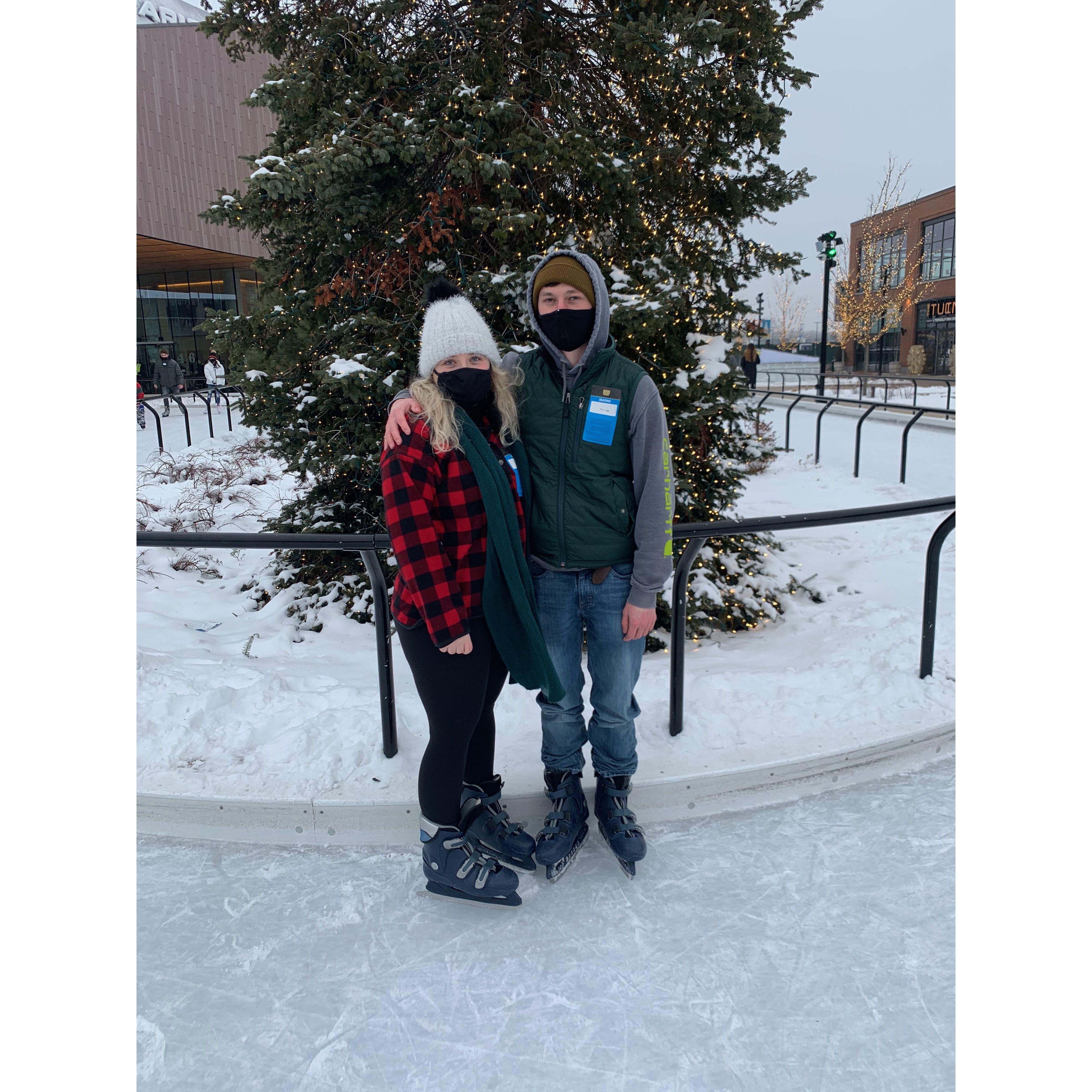 Ice skating during COVID.