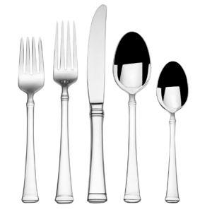 Mikasa Harmony 65-Piece 18/10 Stainless Steel Flatware Set, Service for 12, Polished Silverware with Serving Utensils, Dishwasher Safe
