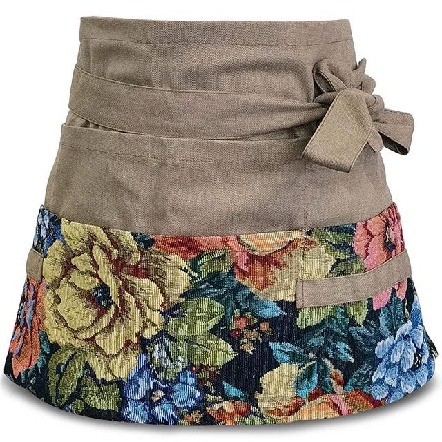 MILCIL Garden Apron for Woman Gardening Florist Apron Half Apron Harvesting Apron Floral Gathering Apron with Pocket