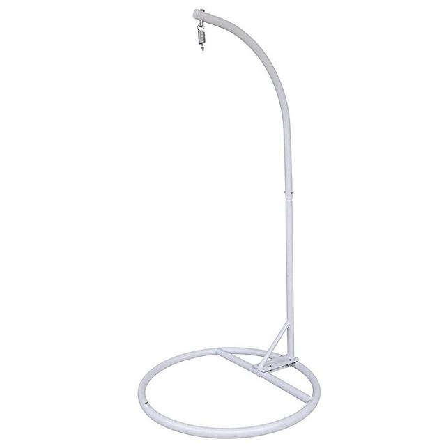 Round Base Heavy Duty Hanging Stand - Powder Coated Hammock Stand for Hammock Chair, Indoor and Outdoor (White)