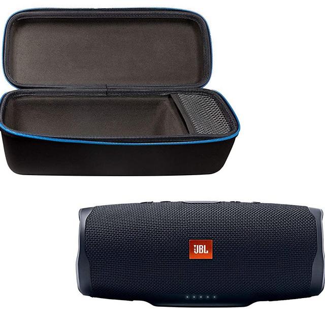 JBL Charge 4 Portable Waterproof Wireless Bluetooth Speaker Bundle with divvi! Charge 4 Protective Hardshell Case - Black