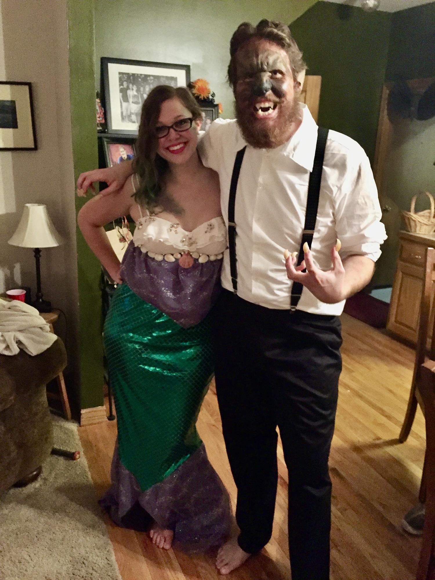 Just a mermaid and a werewolf celebrating their first Halloween together 🎃 

Olathe, KS - October 2015