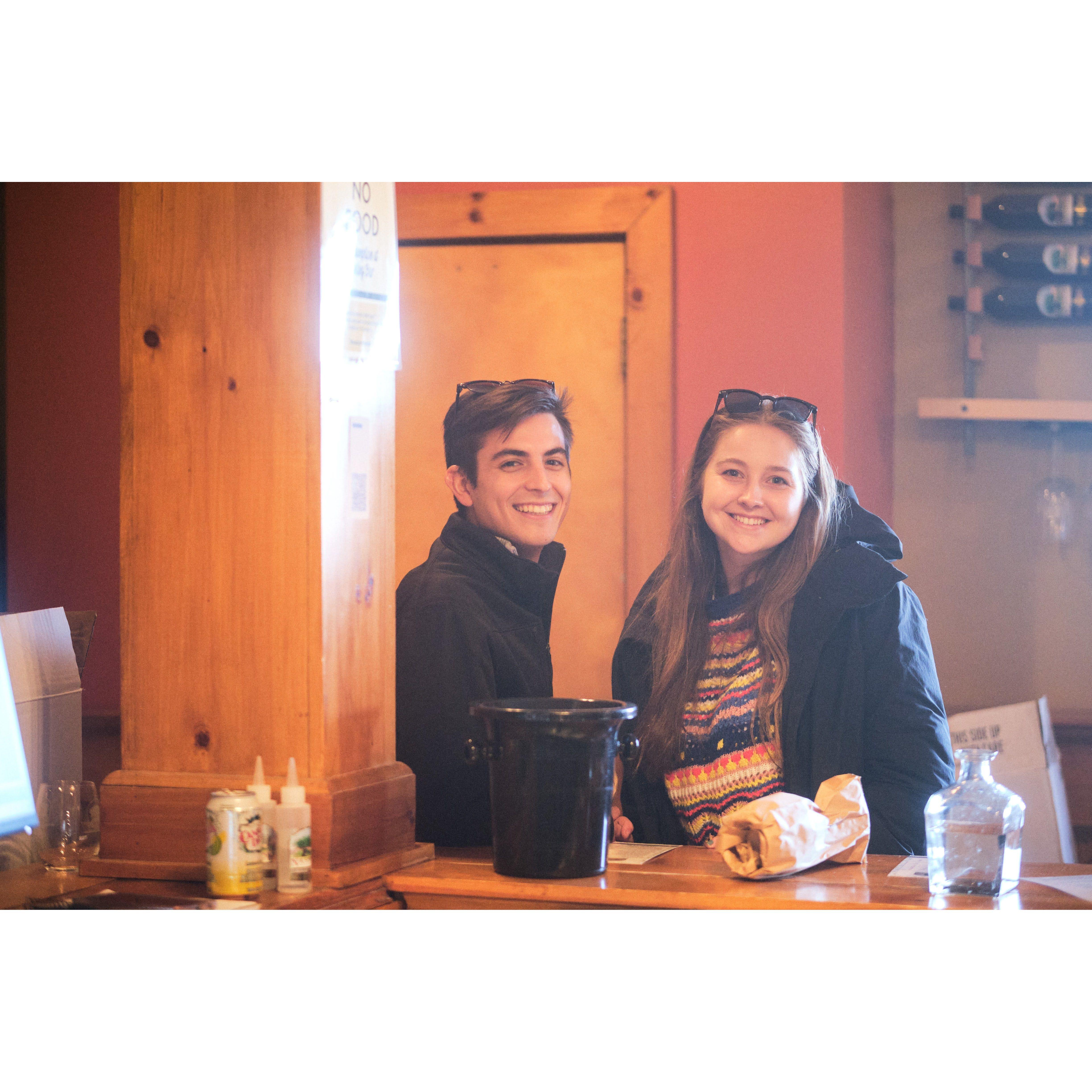 At Nashoba, the winery where Andrew and Haley had their first date