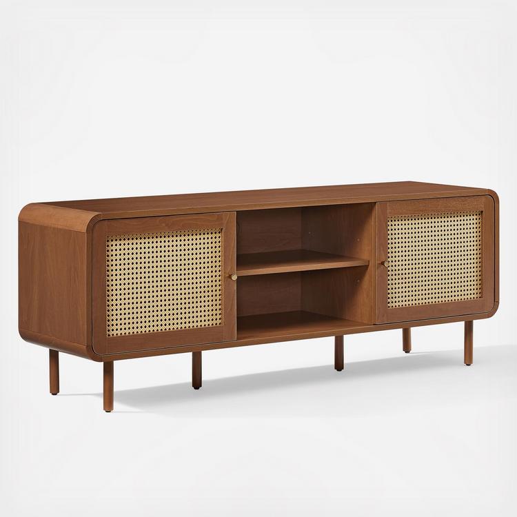 Vintage NORAs frame side 400とretoroism Crosley Furniture, Nora Record Cabinet with Storage Console | Zola