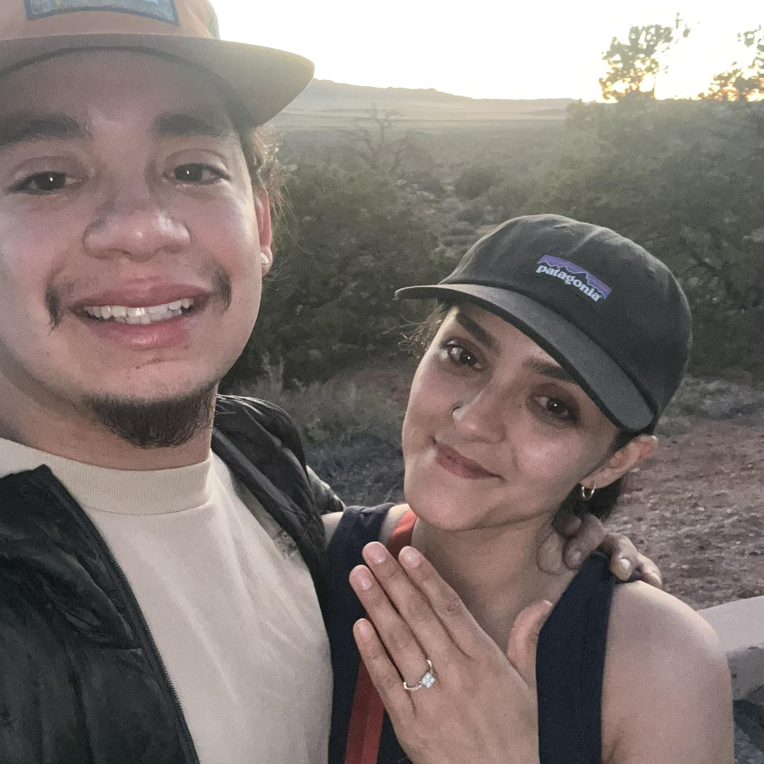 Eight year anniversary & our engagement!! 💍🤍