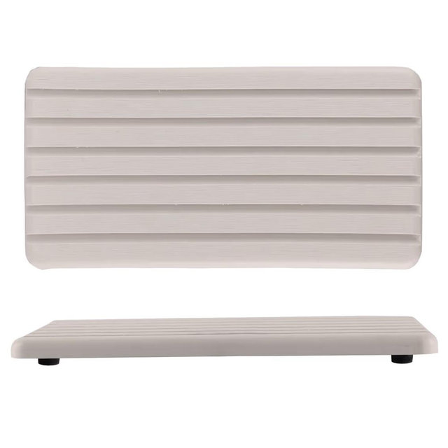 2 PCS Water Absorbent Diatomite Coasters Rectangle, Grooved Design, Water Absorbing Stone Used for Hand Soaps & Plants & toiletries in The Modern Home
