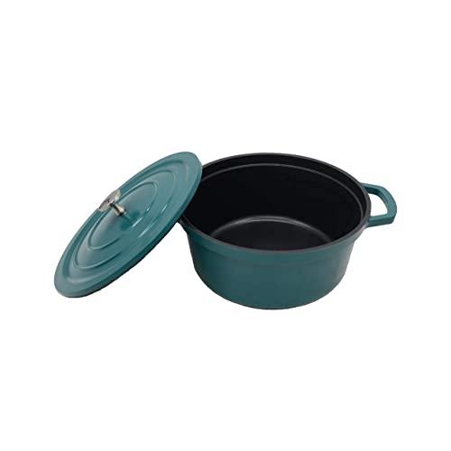 swiflon Cast Aluminum Nonstick Pot Sauce Pot Casserole Dutch Oven 5-QT Turquoise