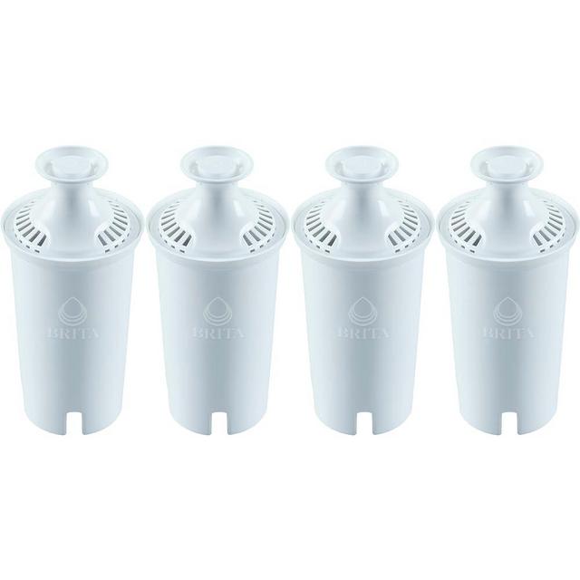 Brita Plus Water Filter, NEW High Density Replacement Filter for Pitchers and Dispensers, Reduces 2x Contaminants*, Lasts 2 Months, 4 Count