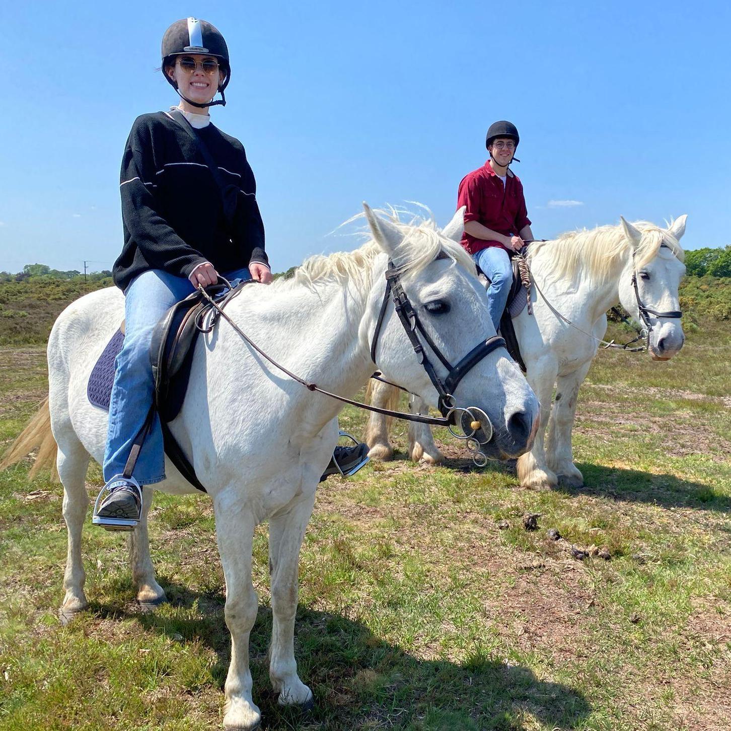 Us doing a trail ride in the New Forest