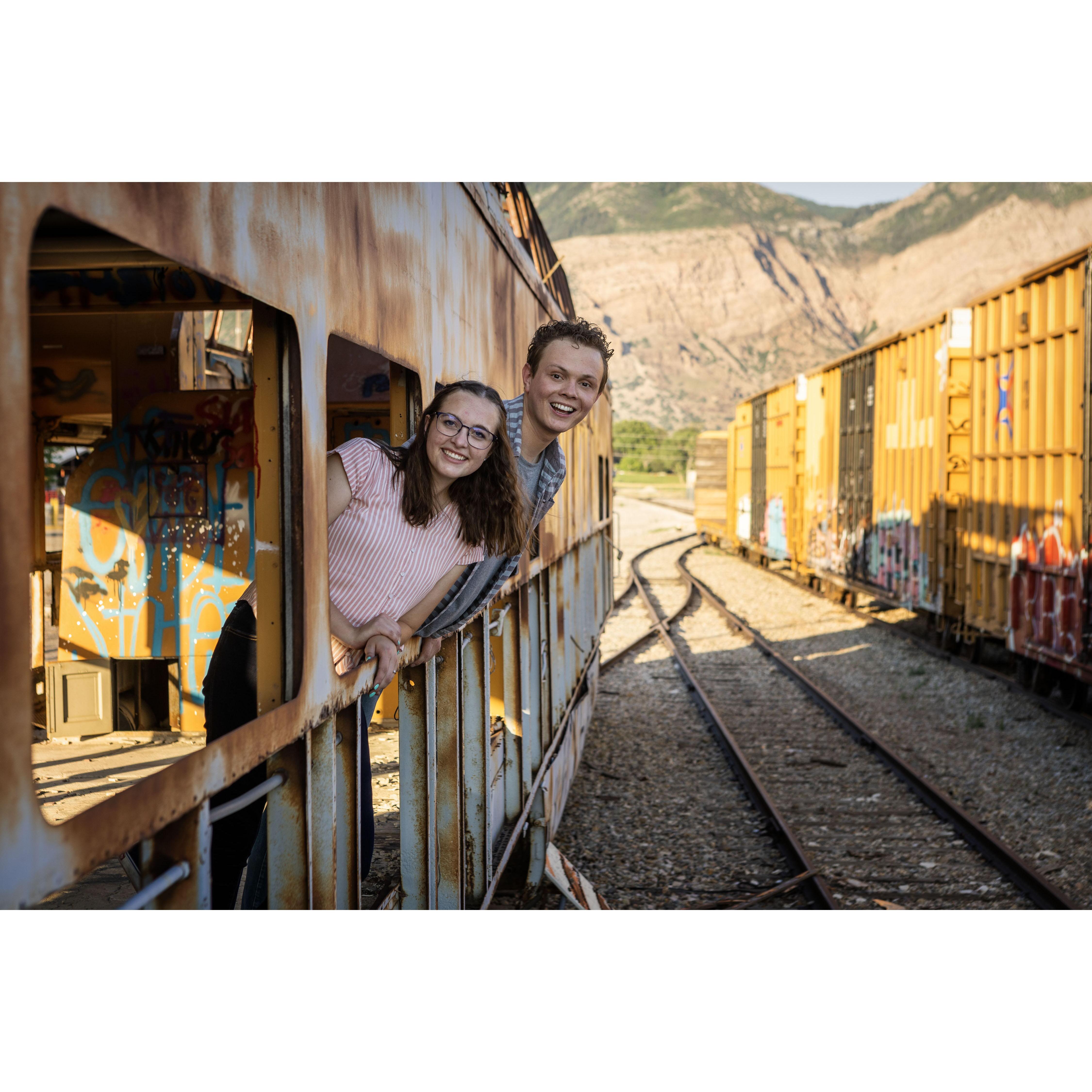 You might think we're looking at our destination but actually we were looking at the photographer