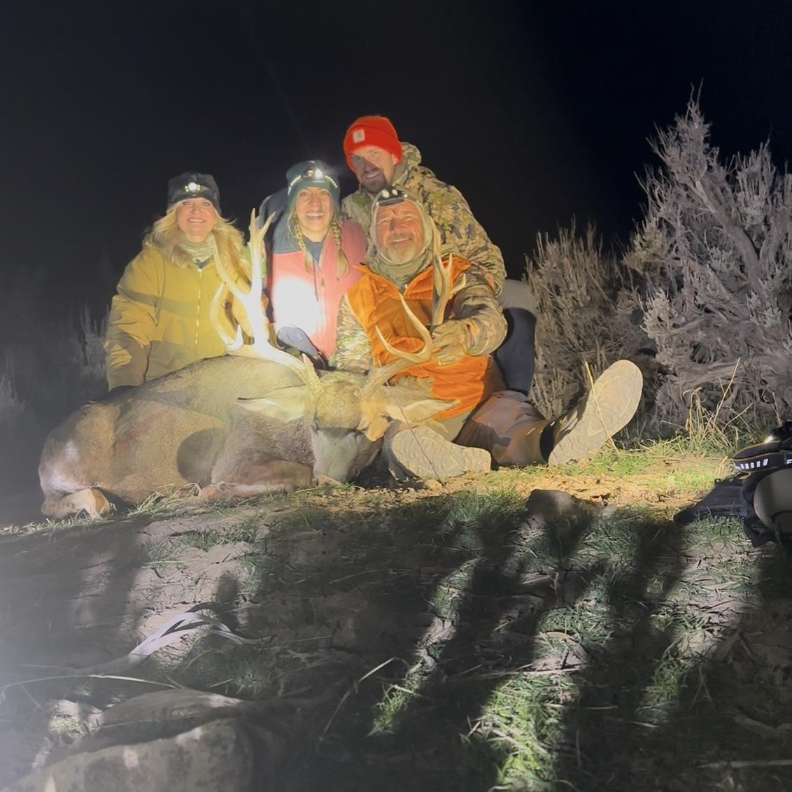 Luke's 25th birthday was met with a buck for Doug. Lisa and Maddie drove up to help with the pack out.