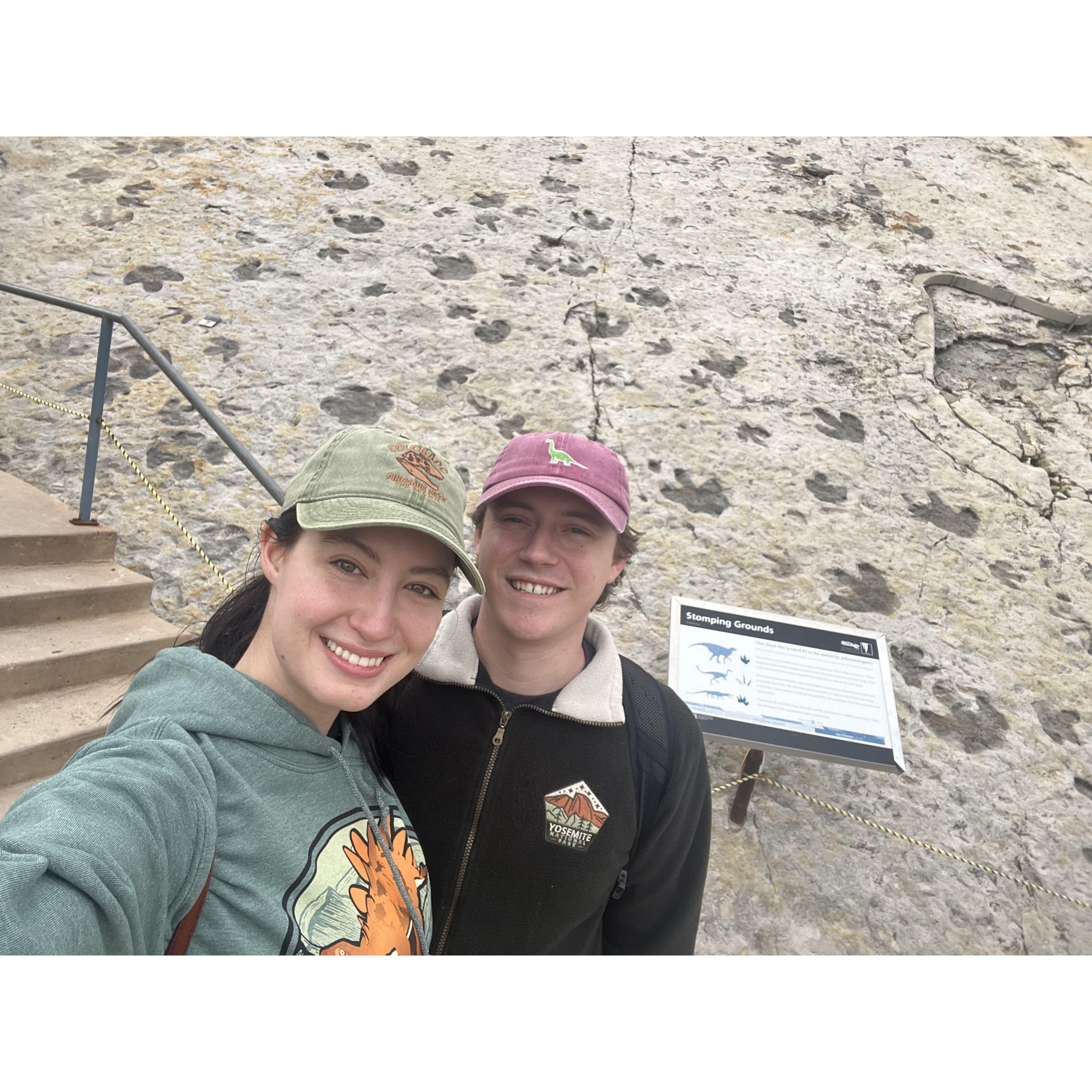 We've gone on many a hike... this time to see dinos!