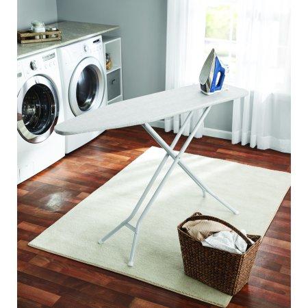Mainstays 4-Leg Ironing Board, Gray Cotton Cover