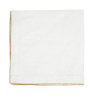 Michael Aram Matte Brass Beaded Dinner Napkin, Set of 4