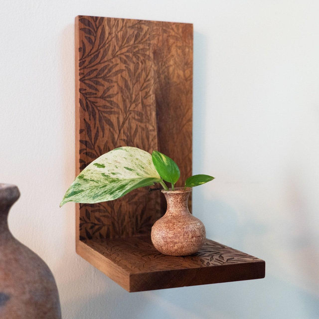 Wooden Plant Shelf - Wall Decor, Home Decor, Floating Shelf, Plant Stand, Hanging Plant Shelf, Indoor Plant Decor, Gifts For Her Propagation