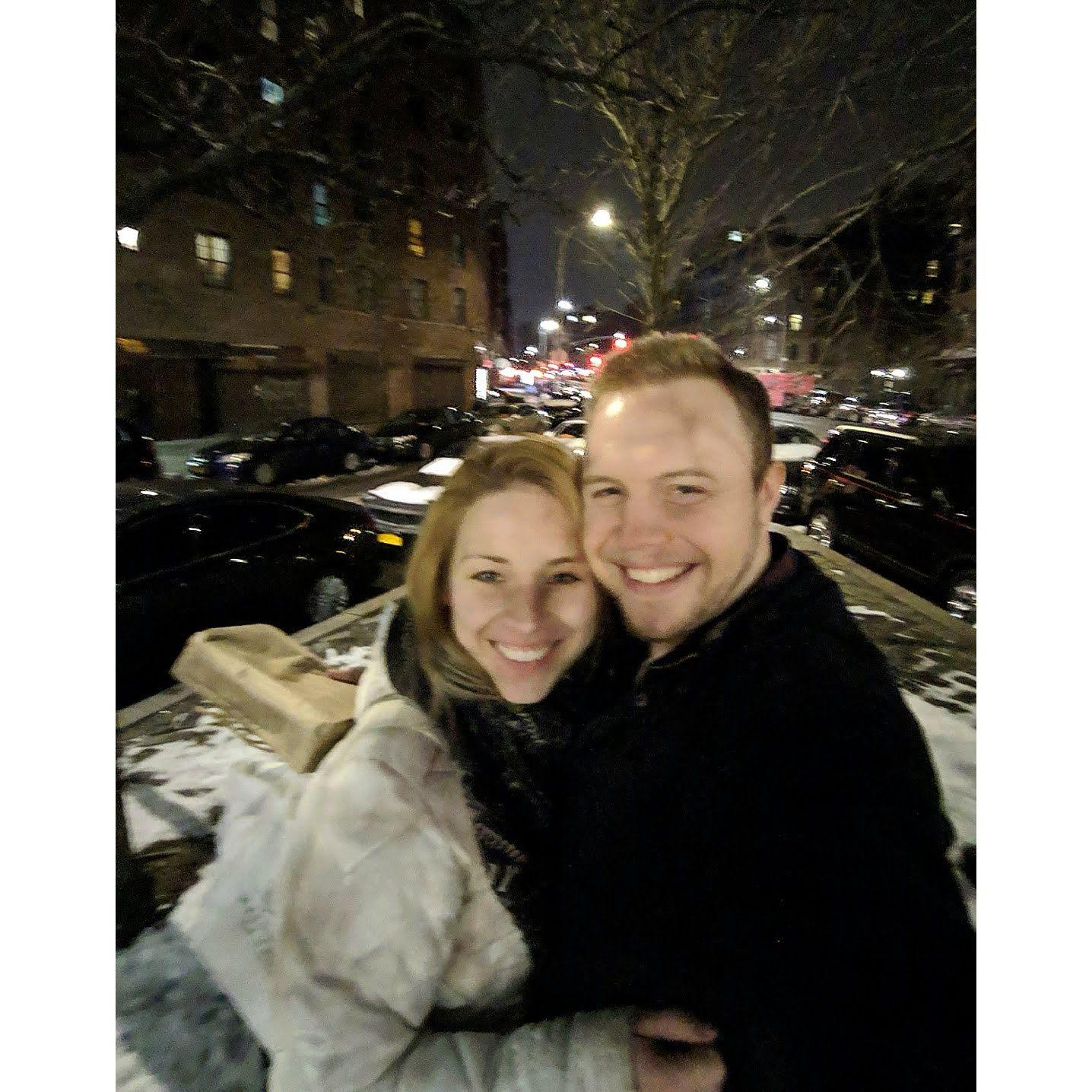 Right after our first date in 2019. (Travis's first of four trips to the east coast that year)