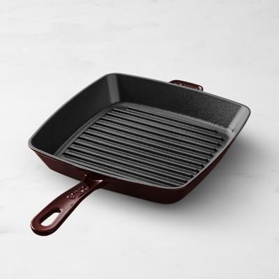 Staub Enameled Cast Iron Grill Pan, Grenadine