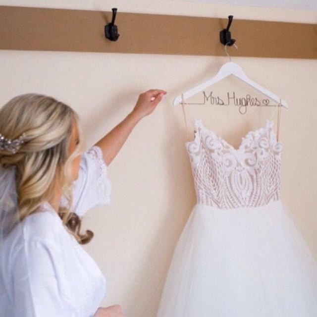 wedding hanger, bridal hanger, wedding dress hanger, bride hangers for wedding dress, gift for bride, personalized hanger, bridesmaid gift
