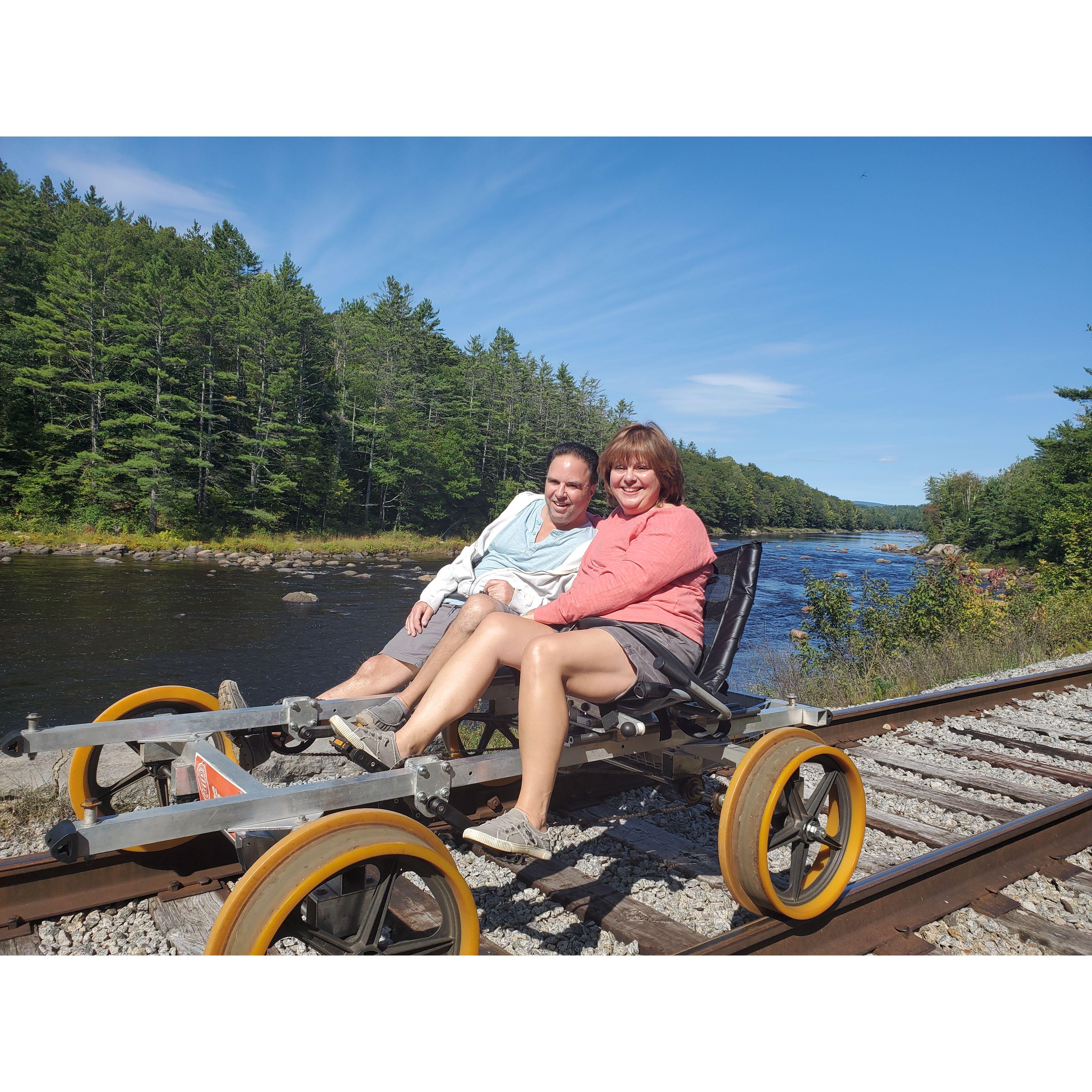 Riding the rails to celebrate Ed's birthday last September!