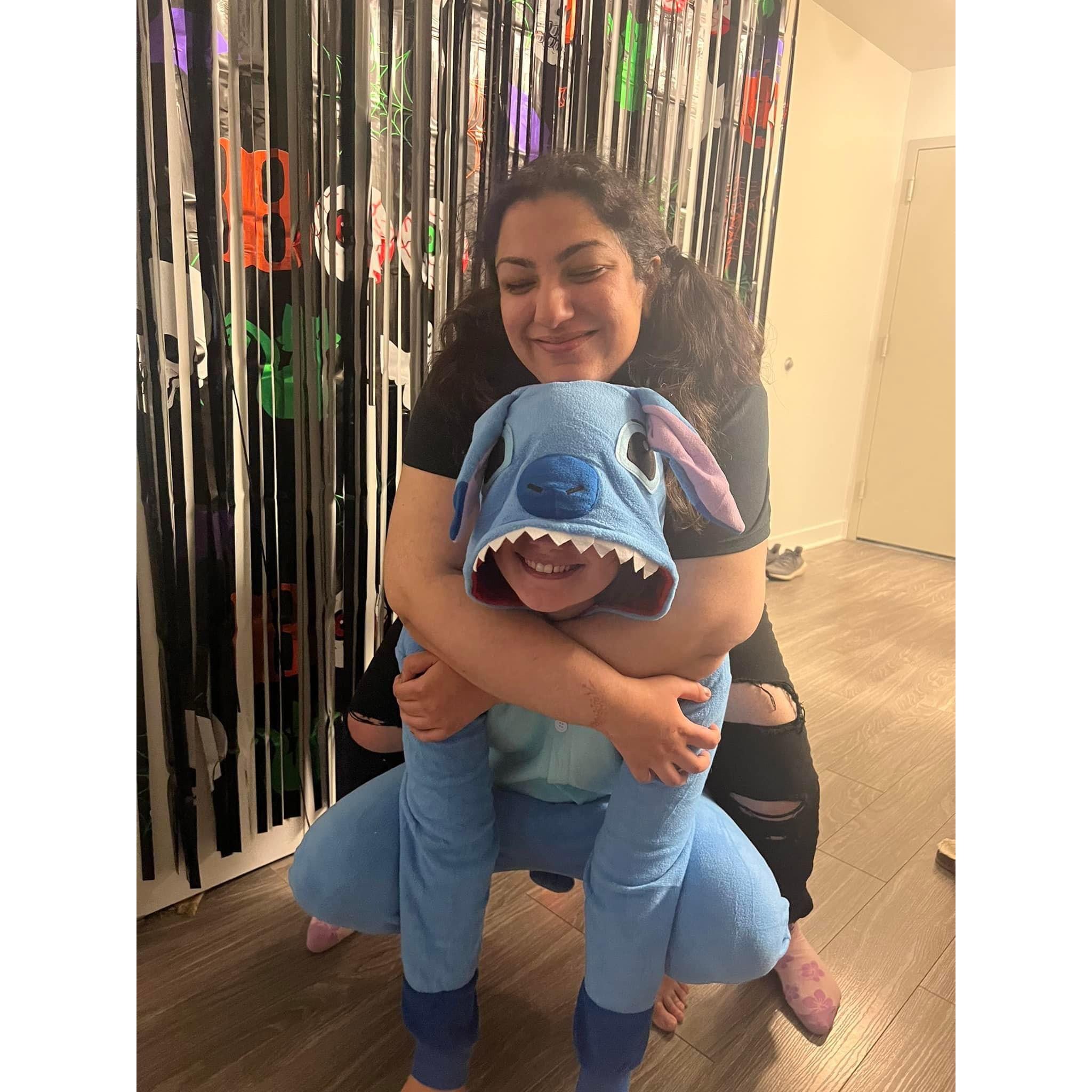 Dressed up as Stitch & Angel for Halloween