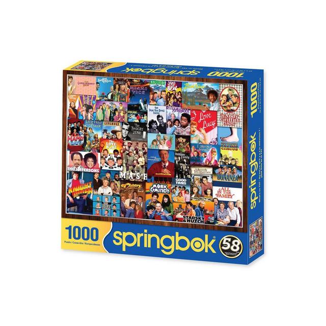 Springbok What's on TV? Jigsaw Puzzle - 1000pc: Pop Culture Memory Skills 1000 Piece Puzzle