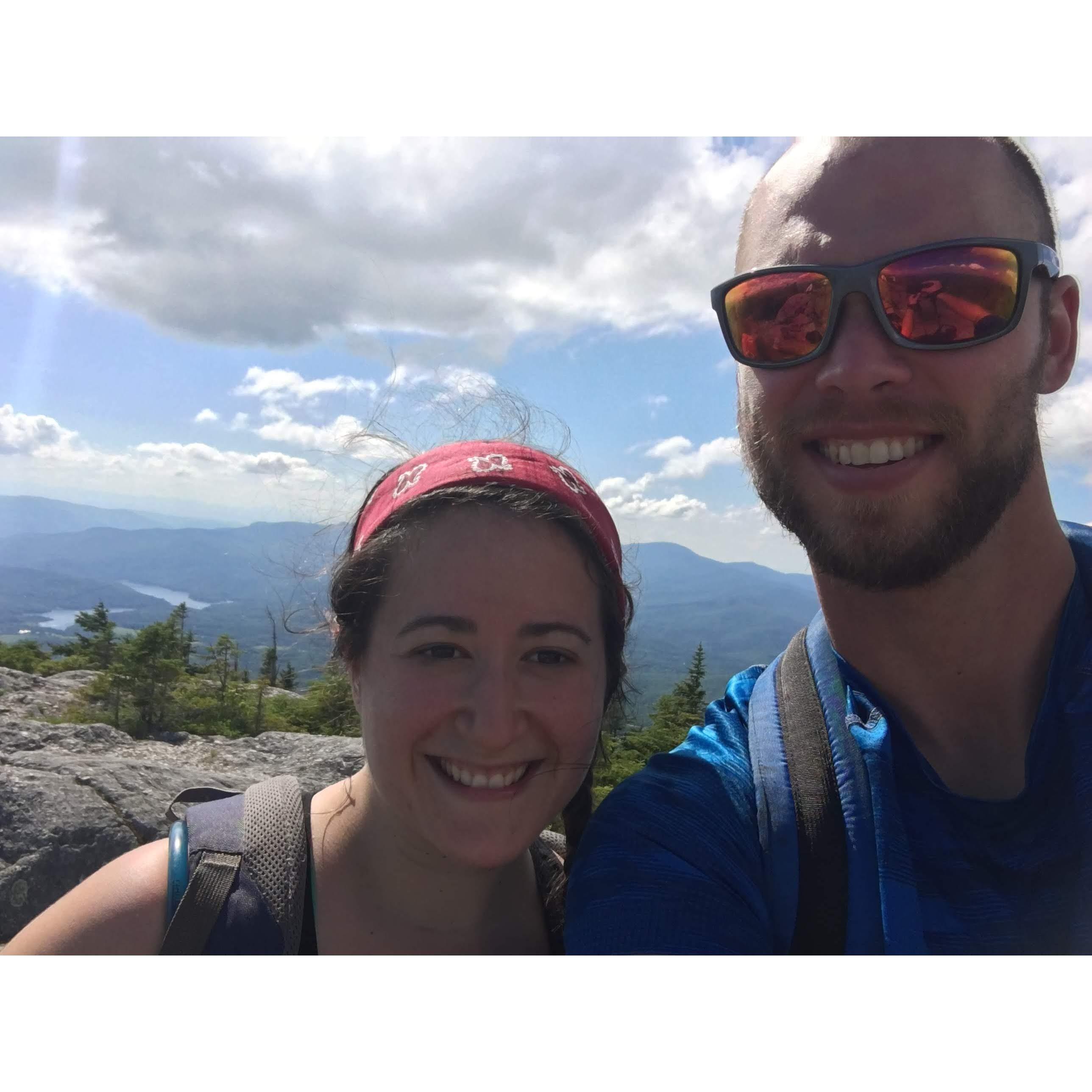 First "official couple pic" hiking the Worcester range in July of 2016