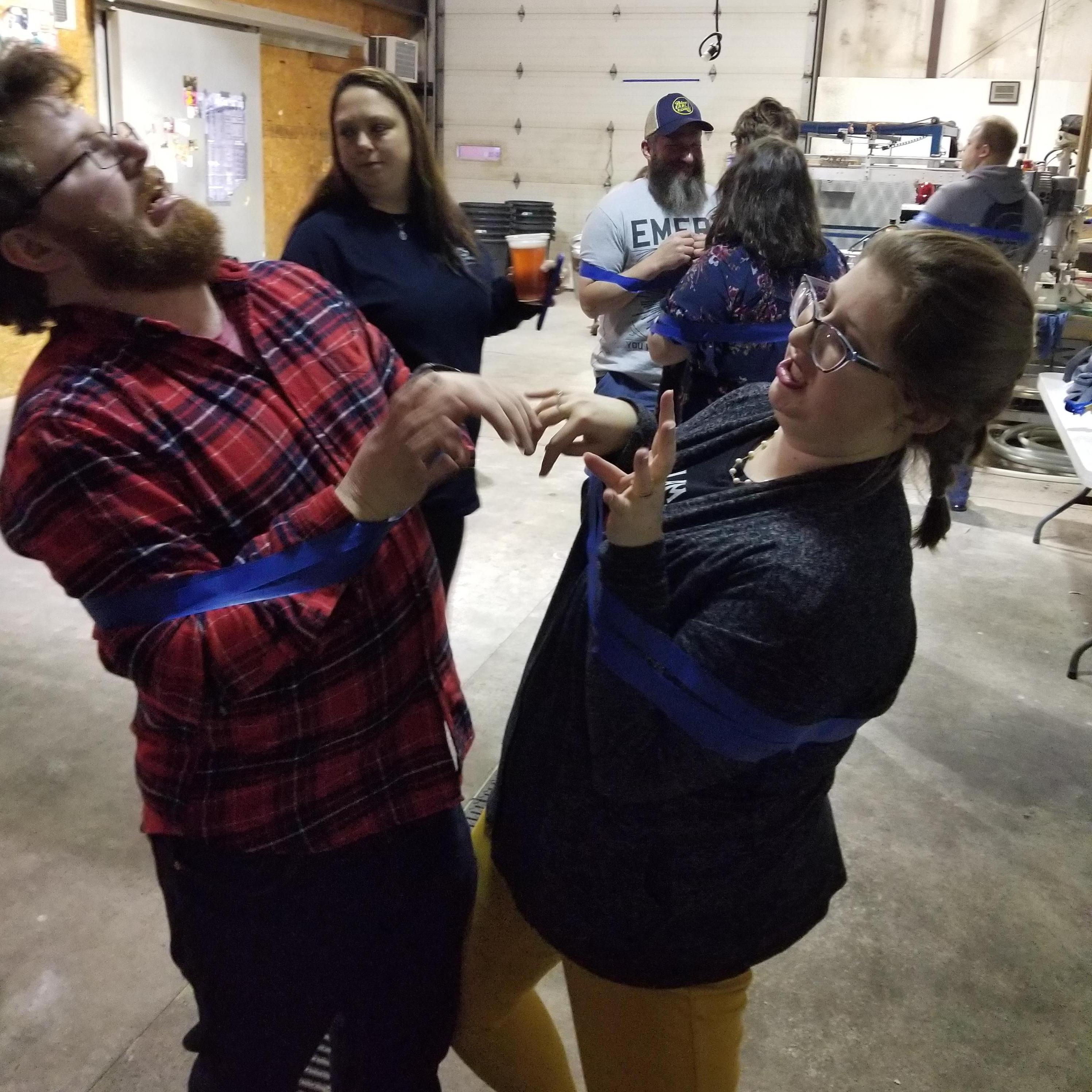 Moments before Haley crushed it at T-rex whiffle-ball, Mispillion's T-Rex Party, January 2020.