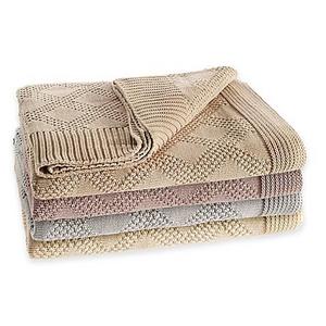 Valeron Turkish Cotton Knit Throw in Grey