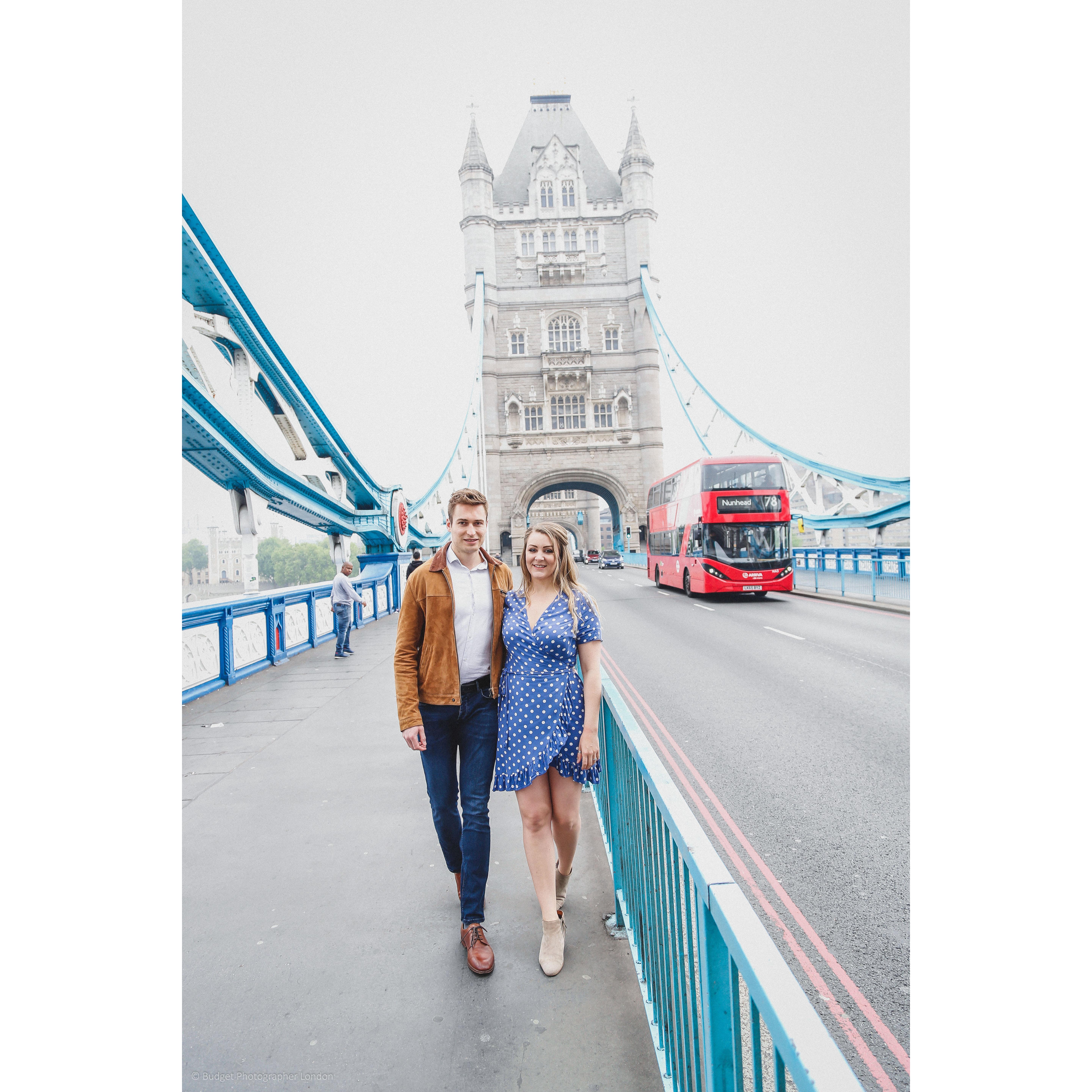 In 1952, Gunter was driving his bus over Tower Bridge when the road begun to drop. The watchman forgot to ring a bell&close the gates! Gunter slammed on the accelerator&successfully jumped the bridge!