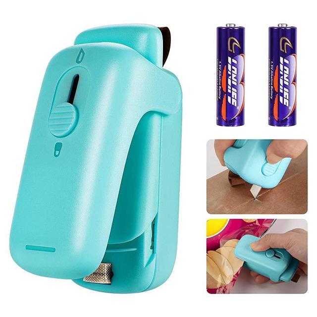 2-in-1 Bag Sealer, longzon Mini Handheld Vacuum Portable Sealer with H