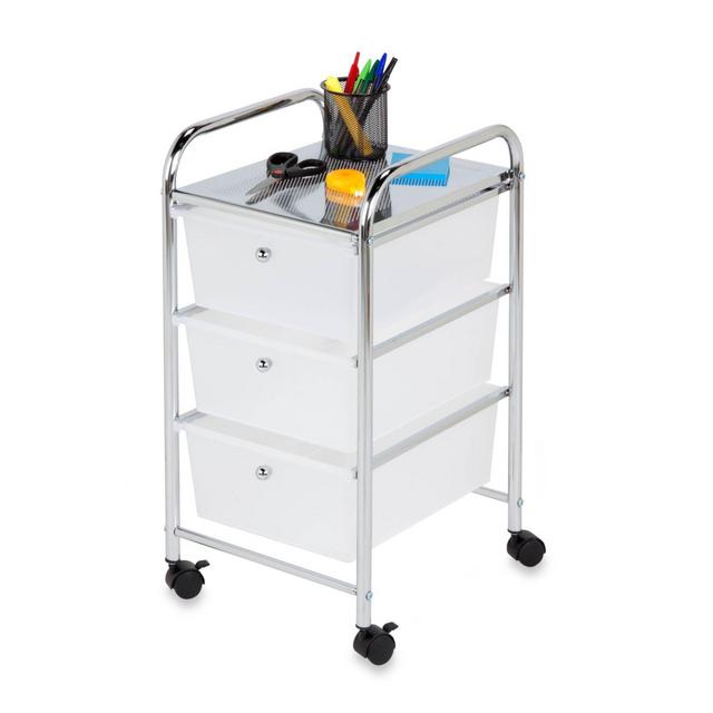 Honey-Can-Do® Steel 3-Drawer Rolling Storage Cart