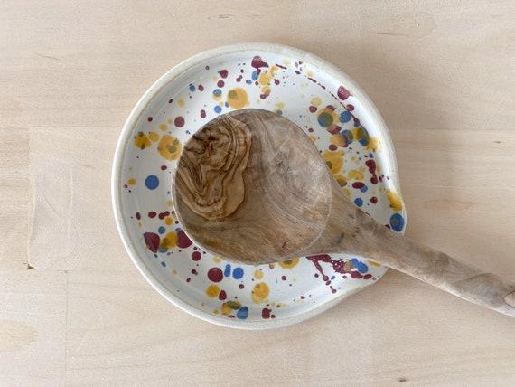 Handmade Ceramic Spoon Rest - Jawbreaker