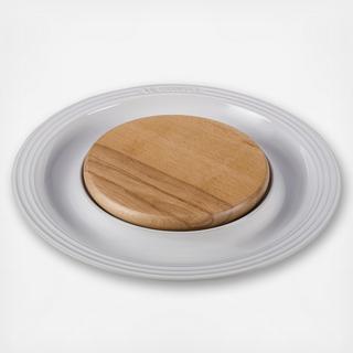Round Platter with Cutting Board