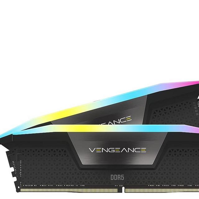 CORSAIR VENGEANCE RGB DDR5 RAM 32GB (2x16GB) 6000MHz CL36 Intel XMP iCUE Compatible Computer Memory - Black (CMH32GX5M2D6000C36)