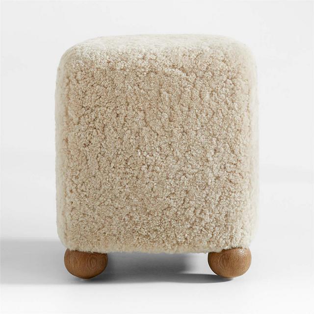 L'Enchere Square Wool Ottoman by Athena Calderone