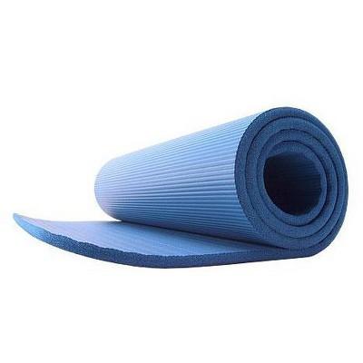 GoFit Deluxe Pilates &#38; Yoga Mat - Blue (12mm)