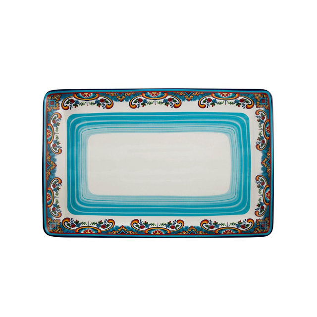 Euro Ceramica Zanzibar Rectangular Serving Platter