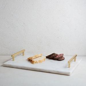Marble + Brass Cheese Board