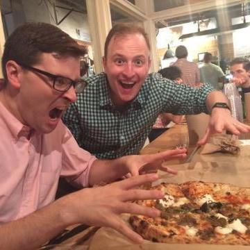 With some of our favorite food (Antico Pizza, Atlanta)!