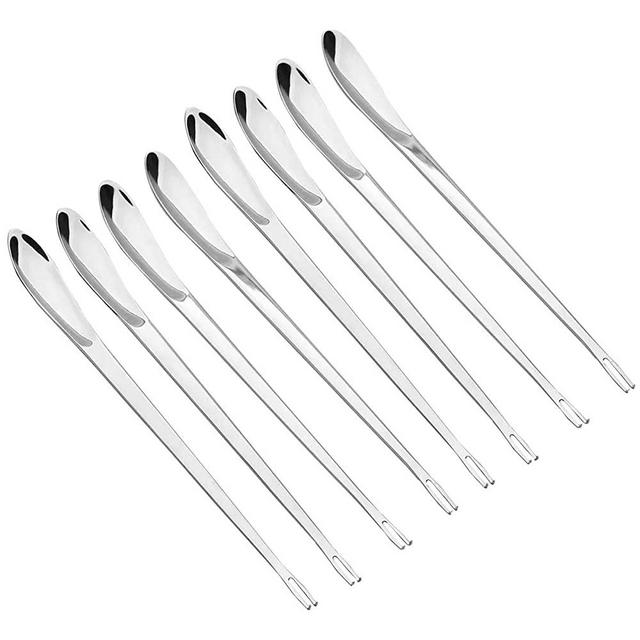 YISSSN Seafood Forks Picks for Lobster Crab Nut 18/10 Stainless Steel Seafood Tools 9.25-inch (8-Piece)…