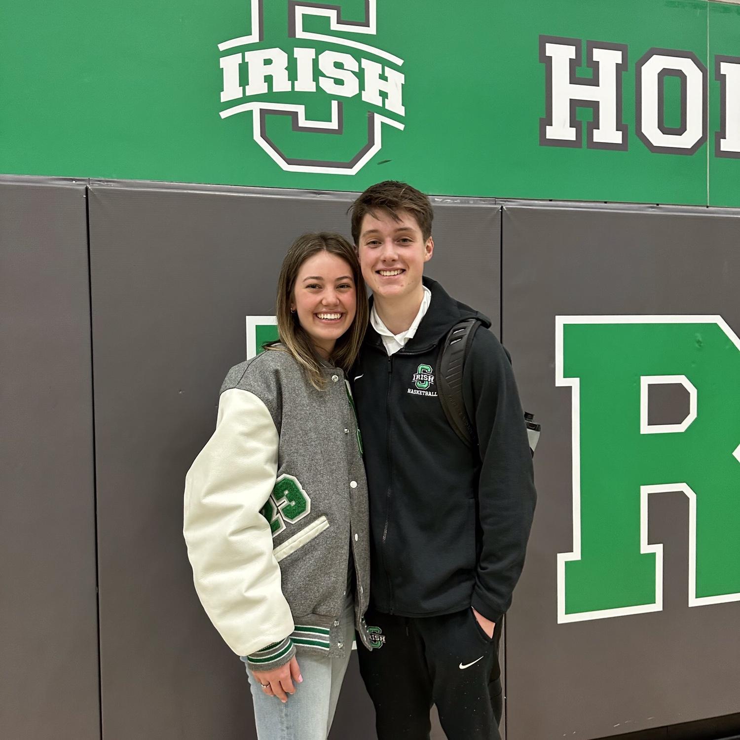 I surprised James at his basketball senior night! - Avery