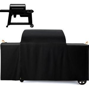 Waterproof Grill Cover for Traeger Woodridge Pro & Woodridge Elite Wood Pellet Smoker, with Additional Side Zipper, Full-Length 600D All Weather Outdoor Accessories Bac776 (Cover Only)