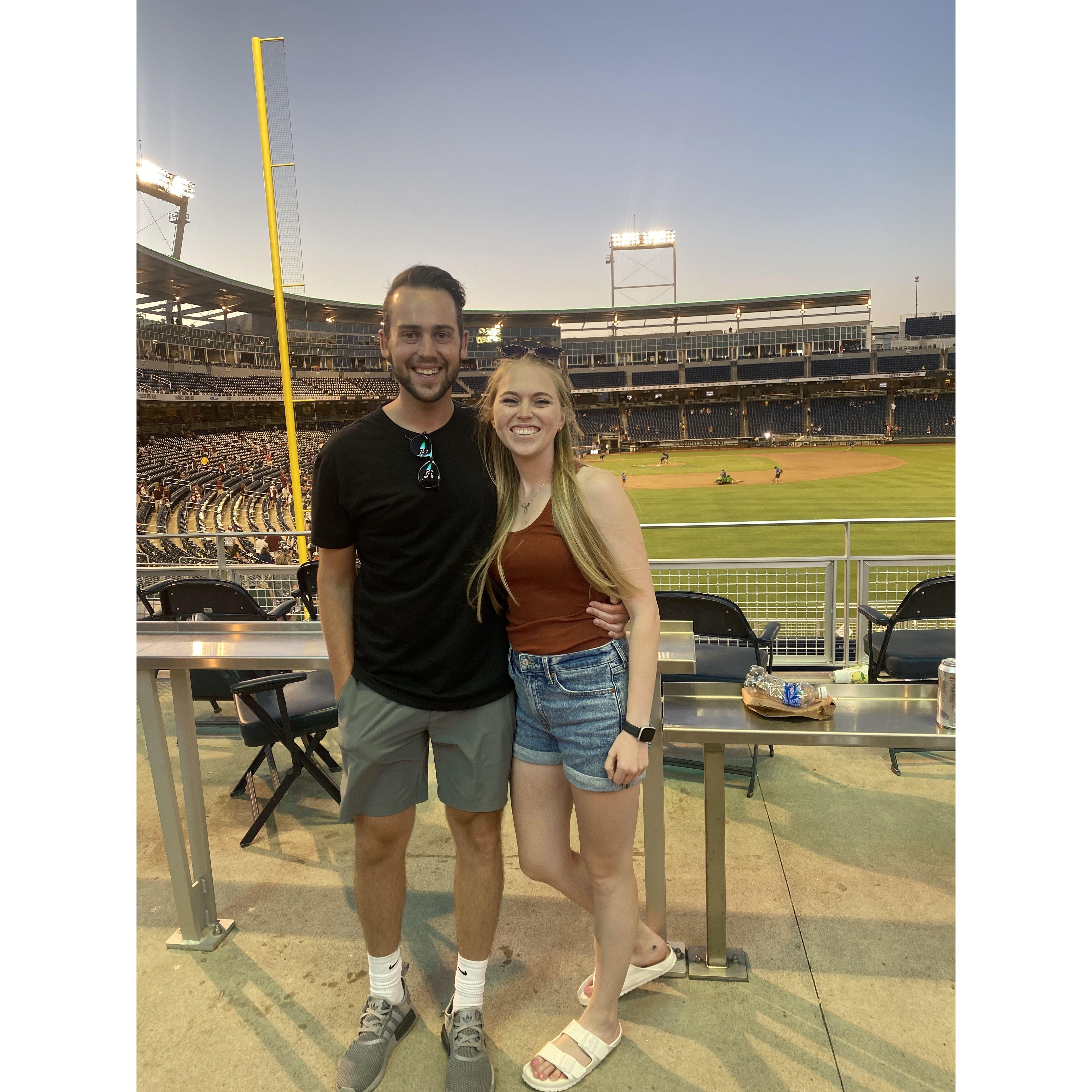 First of many baseball/CWS games together