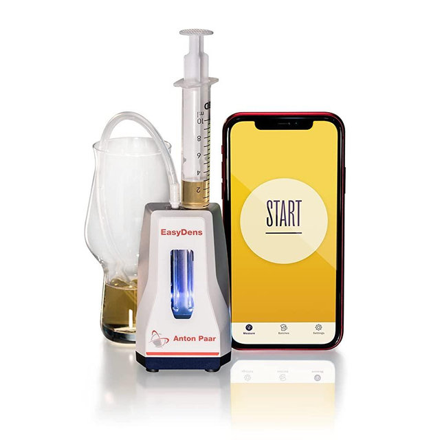 EasyDens by Anton Paar - Smart Hydrometer - Digital Density Meter – Extract Content, Sugar Content and Alcohol Content - Plato, Specific Gravity (SG), BABO, Baumé, Brix, g/L, KMW, Oechsle, ABV, Proof
