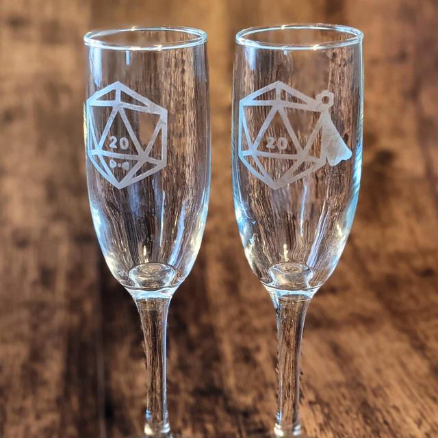 DnD Wedding Champagne Glasses (Set of 2)....