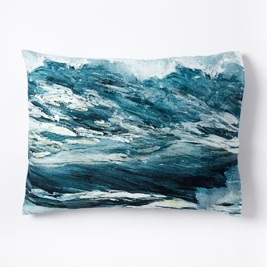 Oceanscape Standard Sham, Blue Teal